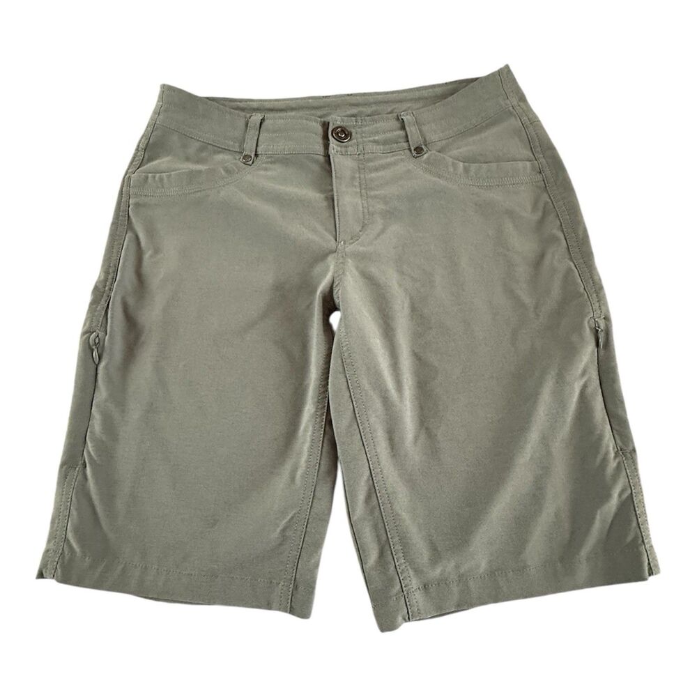 KUHL Trekr Shorts Womens SZ 8 Outdoor‎ Hiking Stretch Zip Pocket Drawstring 6355